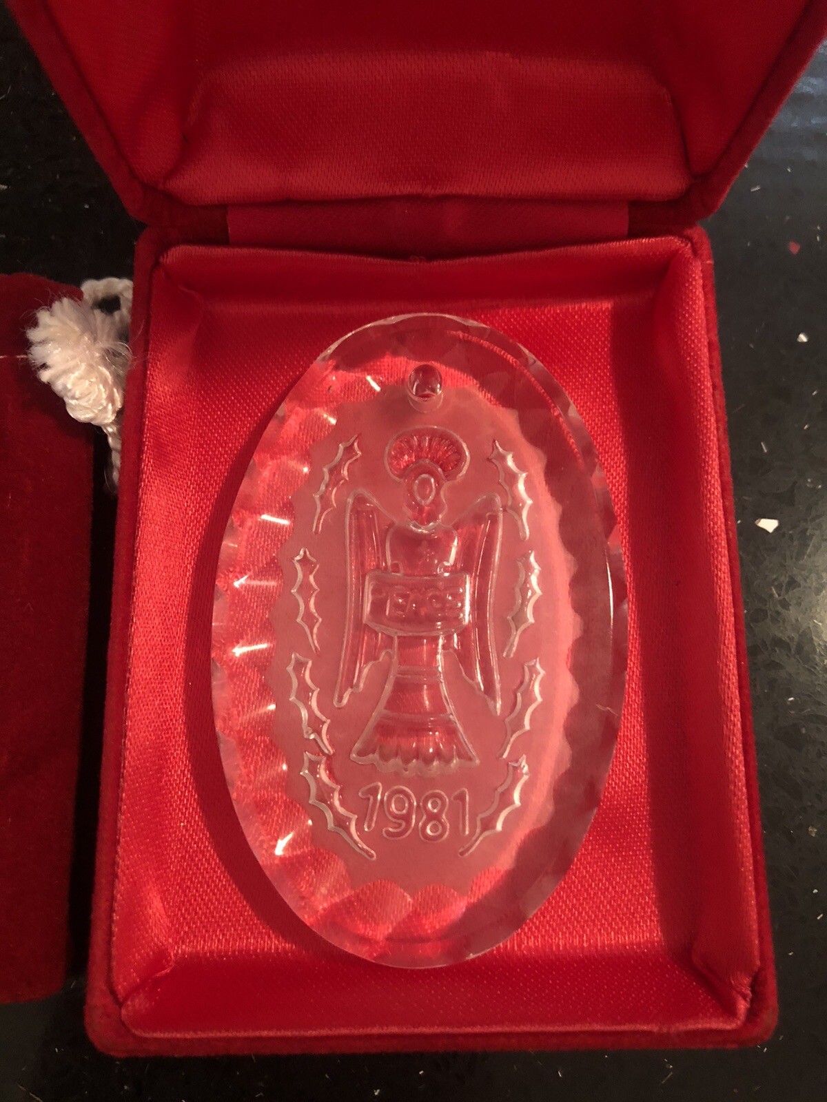 1981 WATERFORD 12 Days of Christmas Annual Crystal Ornament "Christmas