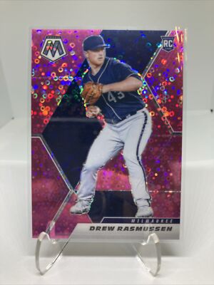 2021 Panini Mosaic #280 Drew Rasmussen Quick Pitch Pink /20 Rookie RC MLB Rays