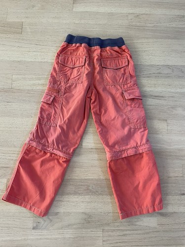Mini Boden Boys Techno Zip Off Cargo Orange Pants 6 - Picture 2 of 4