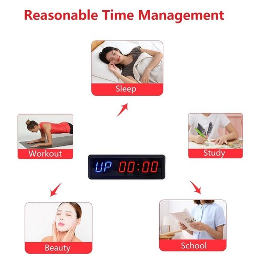 LED Interval Timer Count Down/Up Clock Stopwatch with Remote for Home Gym Fit... - Picture 7 of 7