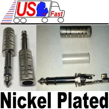 1/4" Stereo Male Plug Audio/Microphone/Mic/PA Cable/Cord End/Connector 6.3mm {nS