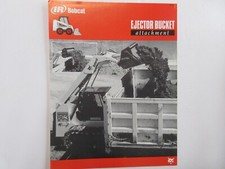 Bobcat Skid Steer Loader Ejector Buckt Attachment Brochure 2 page Good Condition