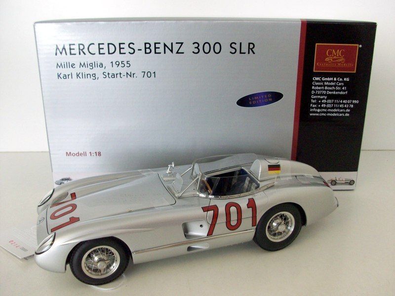 CMC 1/18 - M-118 MERCEDES BENZ 300 SLR MILLE MIGLIA 1955 CMC 1/18 - M-118 MERCEDES BENZ 300 SLR MILLE MIGLIA 1955