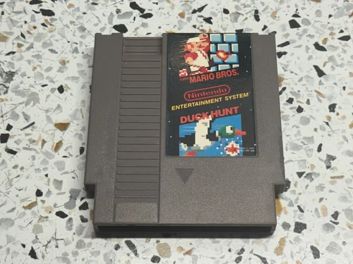Nintendo NES Super Mario Bros Duck Hunt Original Authentic Tested & Working Game