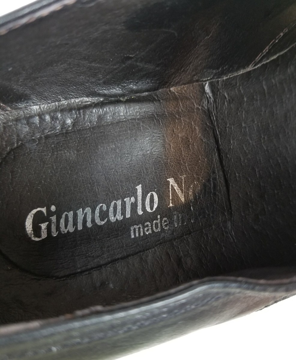 Giancarlo Nori Men Dress Lace Up Black Leather oxford Shoes  display picture 1