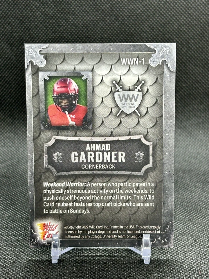 2022 Wild Card Matte SP Exclusive White/Green 7/8 Ahmad Gardner #WWN-1 Rookie RC - Image 3 of 3