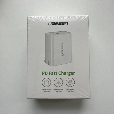 Ugreen USB C Fast Charger / 100-250v 18w / for iPhone/Lightning/Android/Samsung