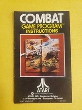 Combat Atari Game Instructions - manual only