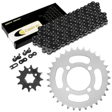 Drive Chain & Sprockets Kit for Yamaha Grizzly 125 YFM125G 2004-2012 / Black