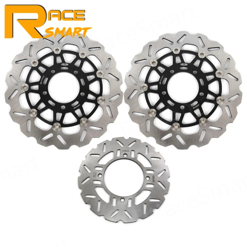 Discos de rotores de freio dianteiro traseiro + pastilhas para Kawasaki Z750 2007 2008 2009 2010 2011 - Imagem 2 de 4