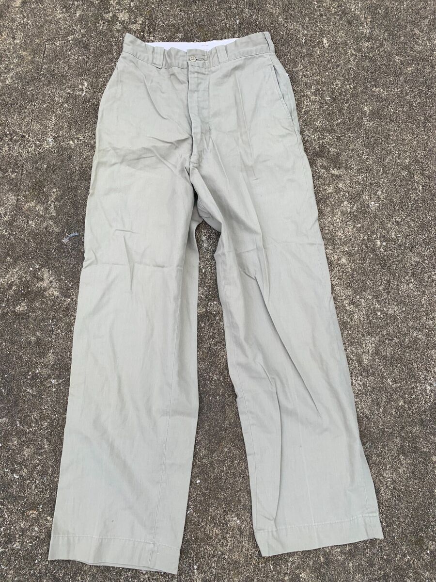 Vintage 50s 60s Military Chino Khaki Pants Army Stencil Vintage 50s 60s Military Chino Khaki Pants Army Stencil