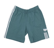 Adidas L91003 Mens Green Terry 3 Stripes Shorts Size XL