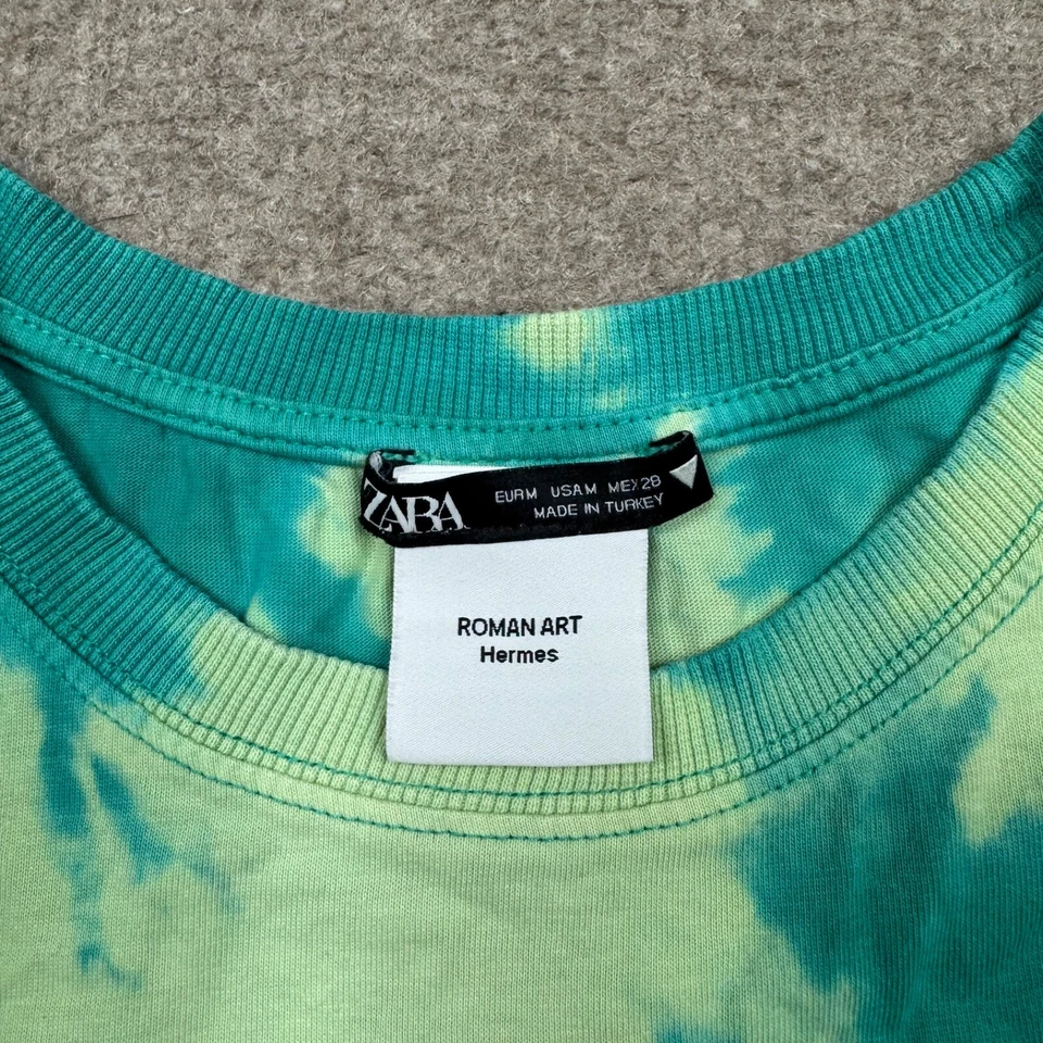Camisa Zara Mujer Verde Mediana M Verde Manga Corta Tie Dye Online Museo Adultos Foto 3 de 4
