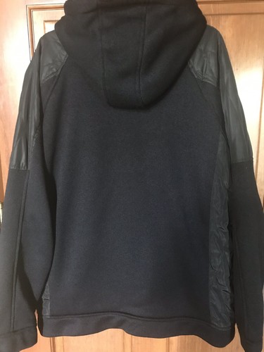 NWT Hooded Sherpa Jacket With Quilted Nylon Side Panels XL - Picture 2 of 8