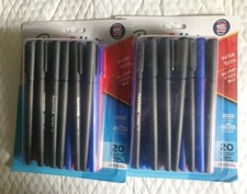 2 Paper Mate Ballpoint Pens Write Bros Black  Blue  Red Medium 1.0 mm 20 Count