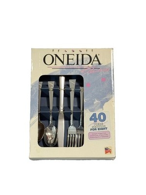 Oneida Ledges Flatware Stainless 40 Pc Service For 8 New NOS Vintage