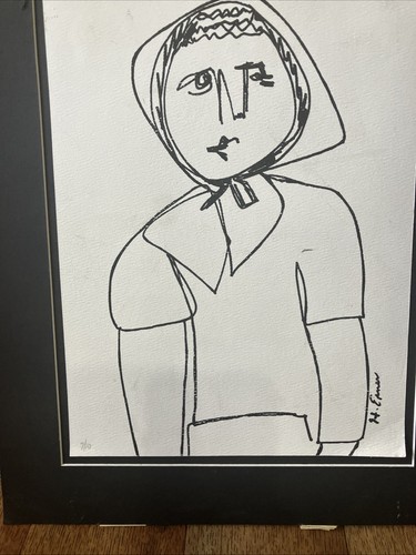 3 signierte Hilda Epner Zeichnungen mattiert 12" mal 9" - Bild 2 von 21