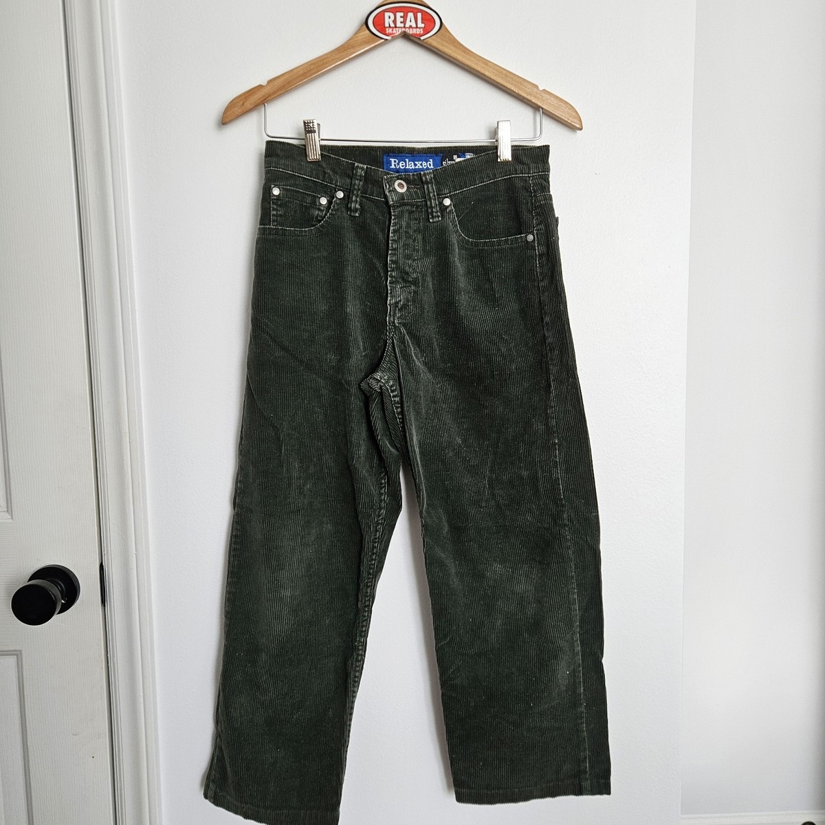 Vintage Levi's Silvertab Relaxed Corduroy Pants Skater Green 29