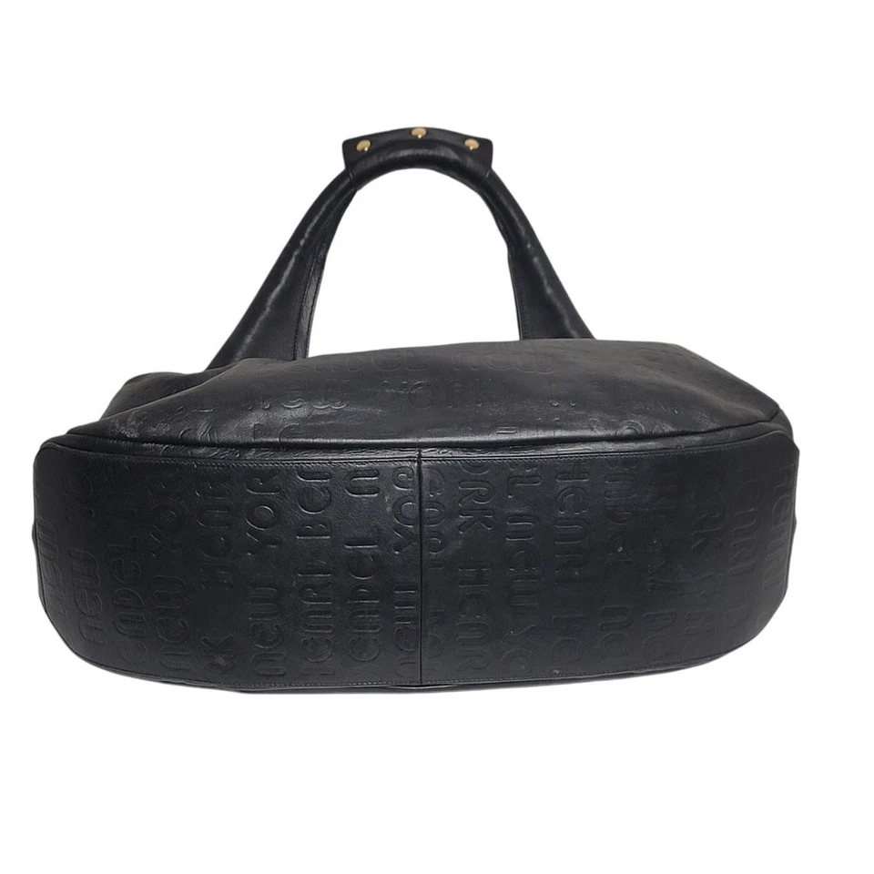 Bolso de Hombro Hobo Henri Bendel Cuero Negro Cadena Dorada Bolso Grande Foto 4 de 4