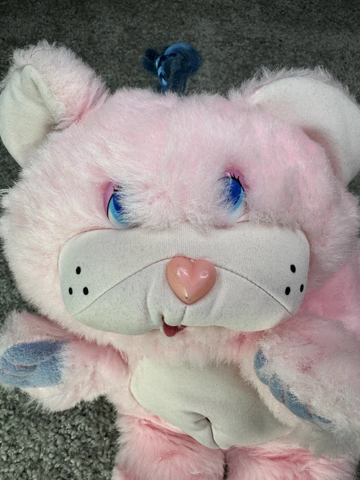 Popples Clone Plush Pink Purple White Taiwan 1980s RARE EUC - Image 4 of 4