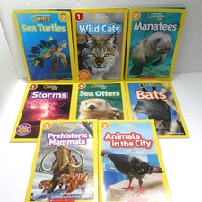 National Geographic Kids RL 1-2 Animals Nature Book Lot of 8