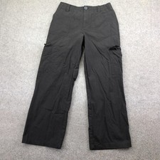 Zara Pants Womens Small Black Cargo Twill Straight Leg Relaxed Casual Pockets