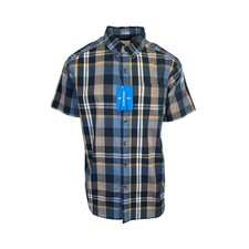 Columbia Men's Collegiate Navy Multi Plaid Rapid Rivers II S/S Shirt 462 