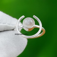 Rose Quartz Gemstone 925 sterling silver handmade Gift Ring US size 5 to 13