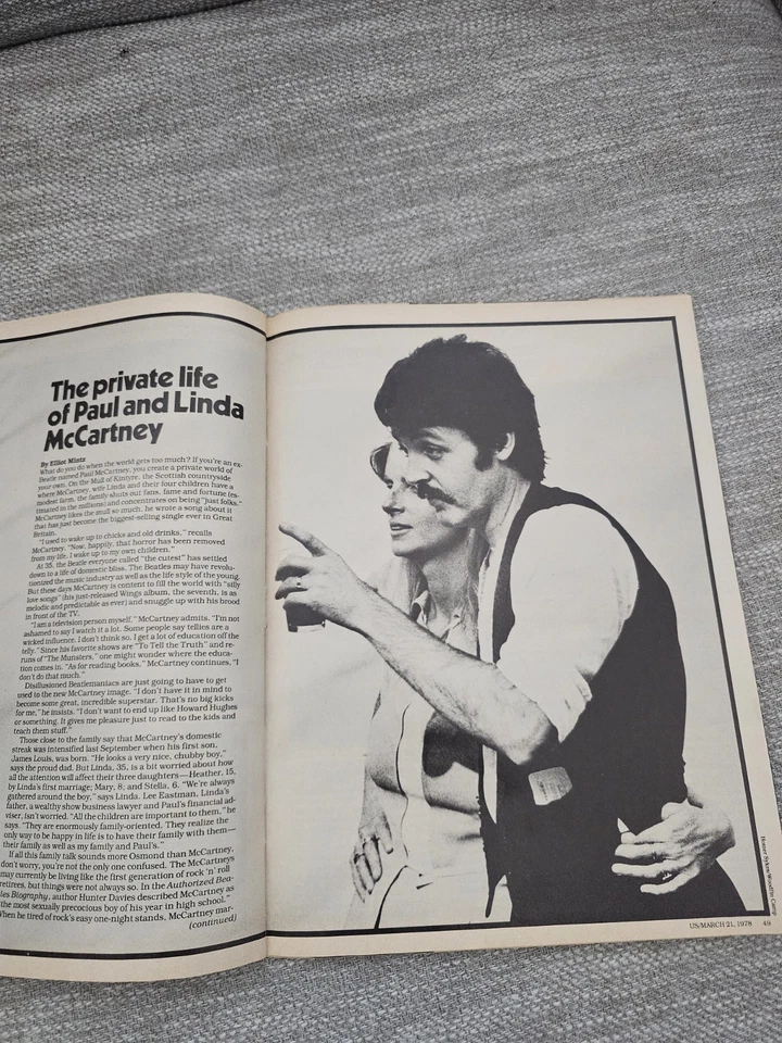 Vintage Magazine, US Weekly, March 21 1978, Paul McCartney, Loretta Lynn - Image 2 of 4