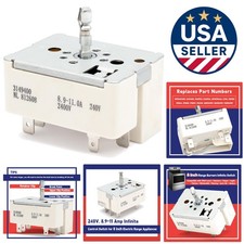 3148954 Infinite Control Switch for Whirlpool 8" Range - Seamless Replacement