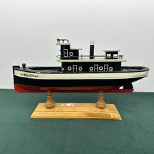 Wooden Model Tug Boat - ELLEN - Handcrafted Decorative Nautical piece