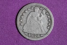 Estate Find 1854 ARROWS Seated Liberty Dime #K59799