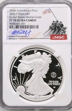 2025 P Silver Eagle Us Marine Corp 250th Privy Ngc Pf70 Rhett Jeppson [inhand]