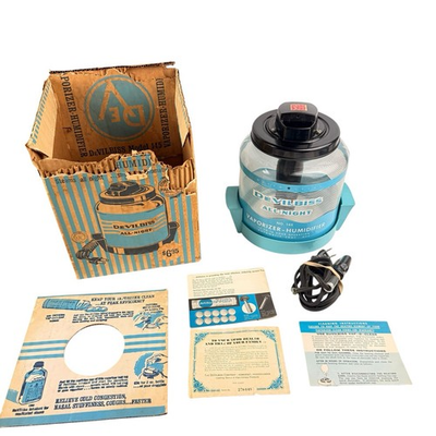#ad #ad Vintage DeVilbiss No. 145 Vaporizer Humidifier All Night Original Box Cleaned $64.99