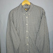 Eddie Bauer Men's Relaxed Fit long Sleeved Button Down Shirt TXL Tall Blue Plaid