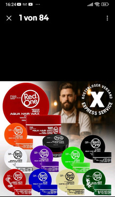 RedOne Aqua Hair Wax Maximaler Halt 150ml Rot Orange Schwarz Weiß Violett
