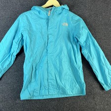 The North Face Jacket Girls Large 14/16 Blue Hooded Lightweight Windbreaker