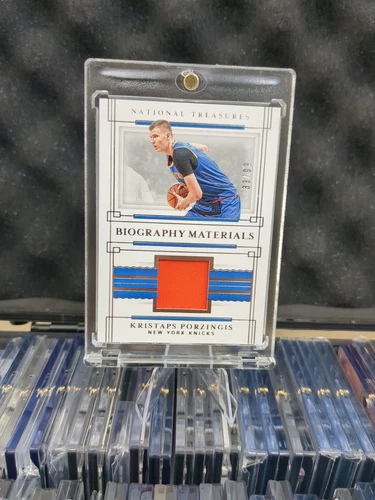 2020-21 Panini National Treasures - Biography Materials Kristaps Porzingis /99