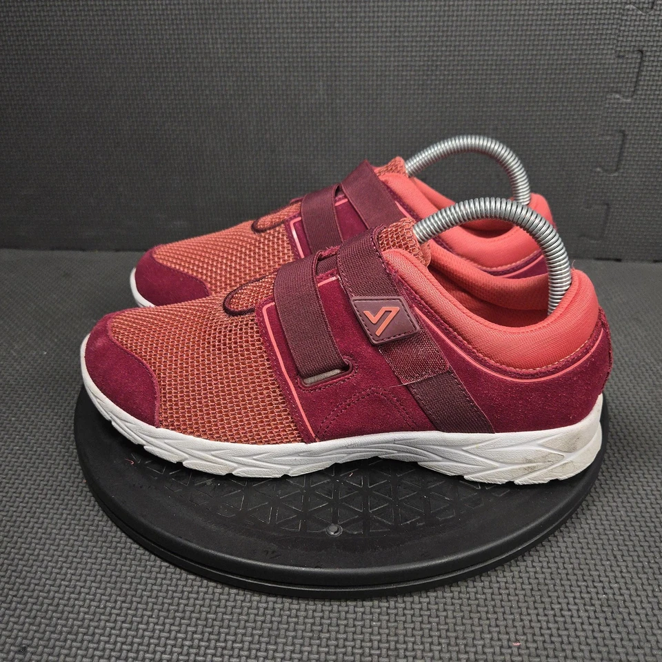 Vionic Shoes Womens Size 8 Wide Burgundy Strap Mesh Walking Sneakers EMA/ASR1840 - Image 3 of 4