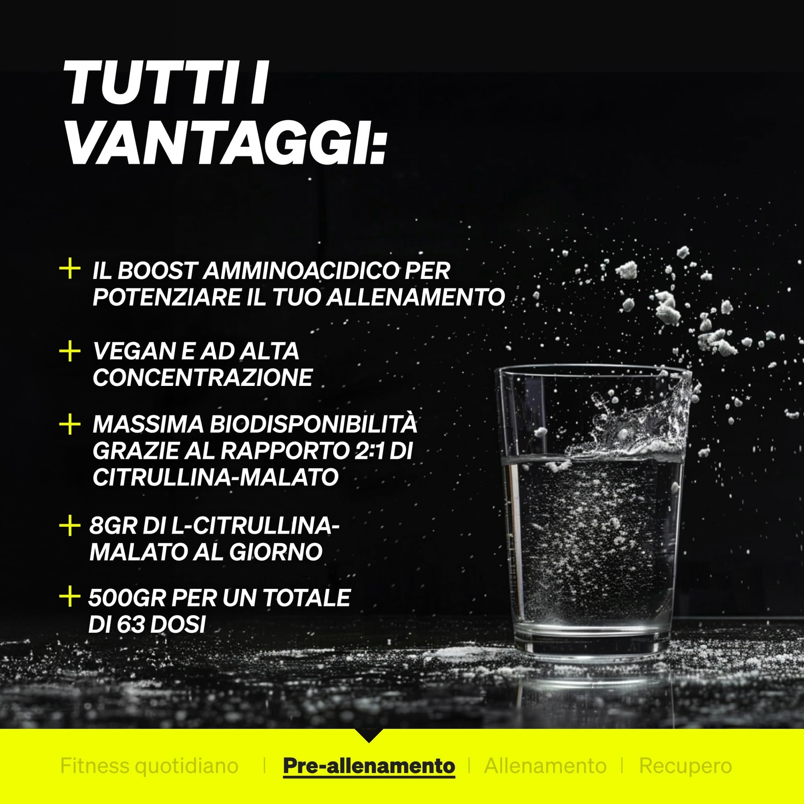 Citrullina Malato 2:1 Vegana 500g | Energia Naturale per lo Sport - 4
