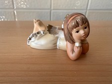 Goebel Figur - Porzellan - liegender Engel - Vintage - 10 cm breit 5 hoch