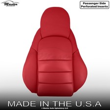 2005-2013 Fits Chevrolet Corvette Leather Front Passenger Top Seat Cover Red 2005-2013 Fits Chevrolet Corvette Leather Front Passenger Top Seat Cover Red