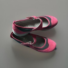 Clarks Wave Walk Pink Leather Mary Jane Shoes Size UK 8D excellent condition