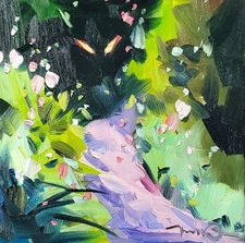 Monster Eyes in Garden Flowers  PRINT Painting By Jose Trujillo Modern Decor