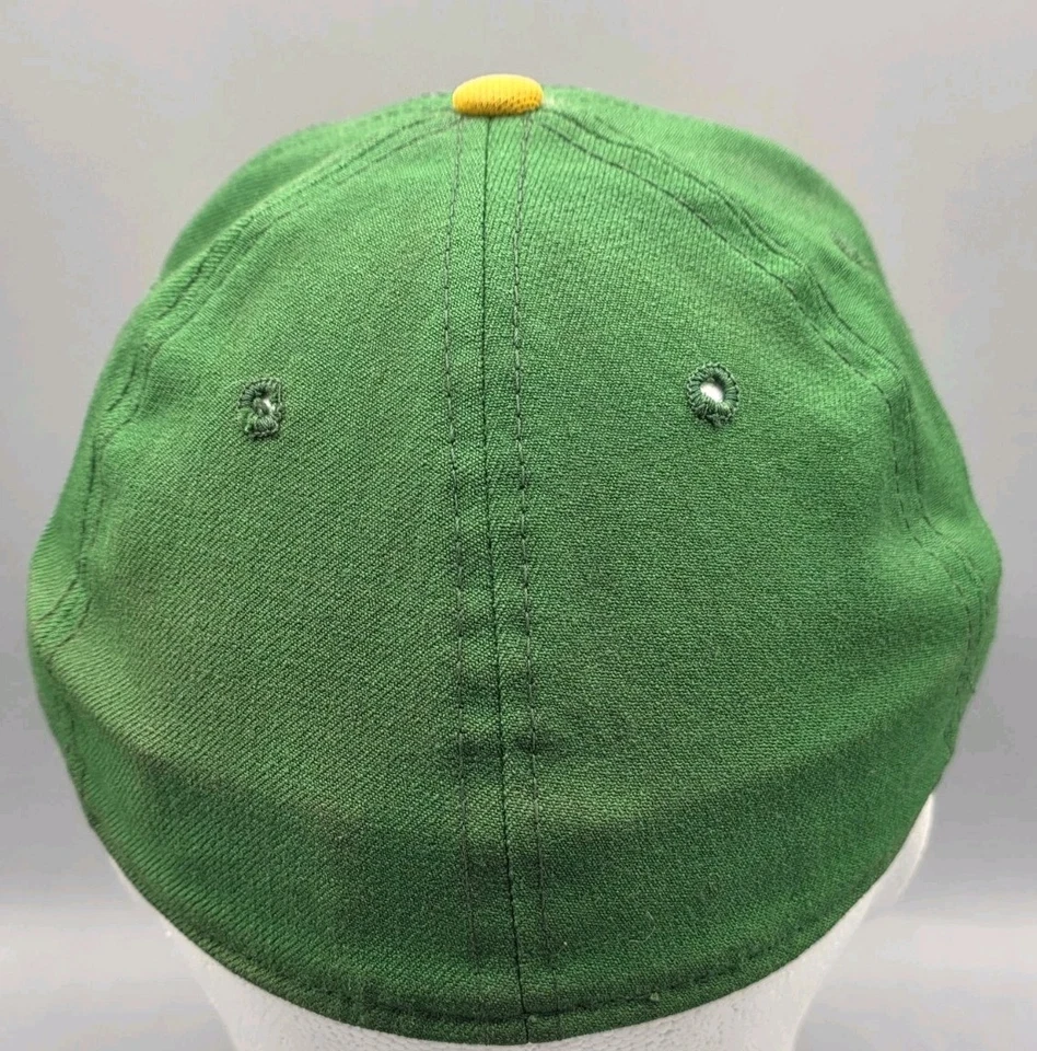 Auténtico Equipo Emitido MLB Oakland A's Blue Moon Odom New Era Juego Usado Sombrero Foto 4 de 4