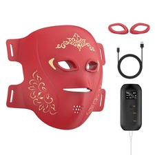 LED Light Therapy Face Mask Silicone Rechargeabl/3Modes/850nm NIR/2500mAh