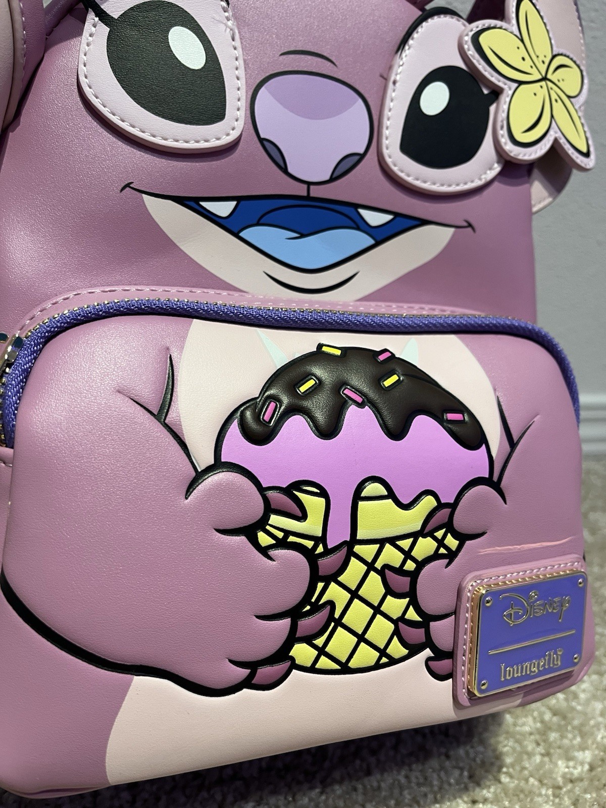 NWT Loungefly Disney Lilo and Stitch Angel Cupcake Mini Backpack Exclusive image 3