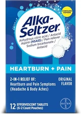 Alka-Seltzer Original Antacid Relief Effervescent Tablets 72 Count