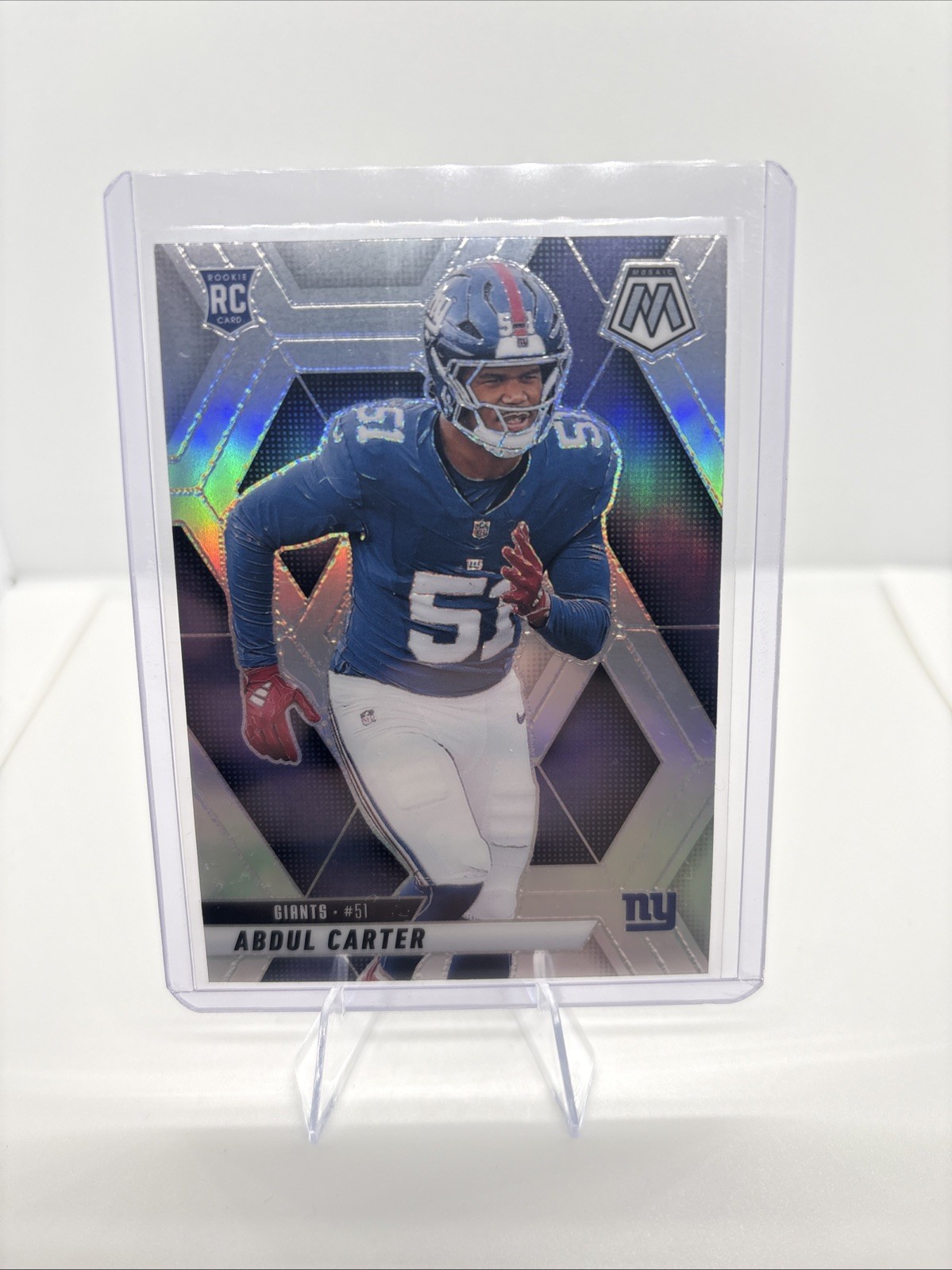 2025 Panini Mosaic - Rookies Abdul Carter #317 Silver Prizm (RC)