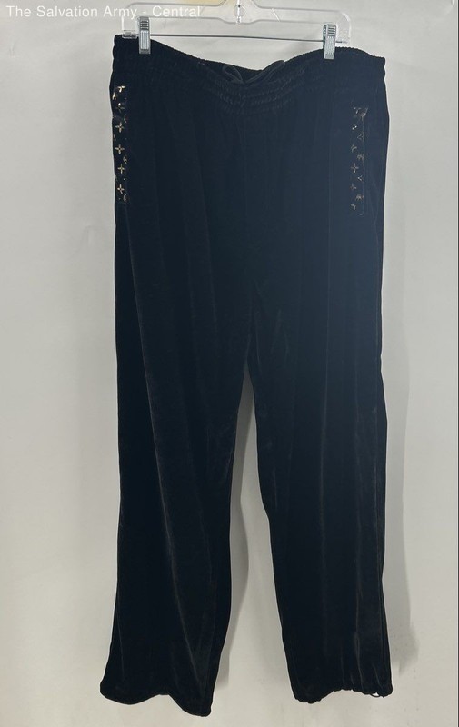 Godbody Womens Black Elastic Waist Drawstring Tapered Leg Jogger Pants Size 3X